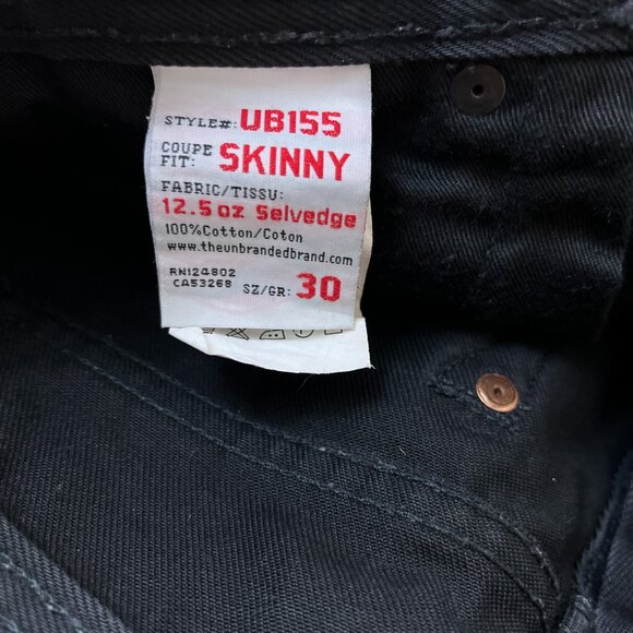 Unbranded UB155 Raw Selvedge Button Fly 12.5 oz Denim Jeans - Men's Size 30 X 33 - Picture 14 of 15